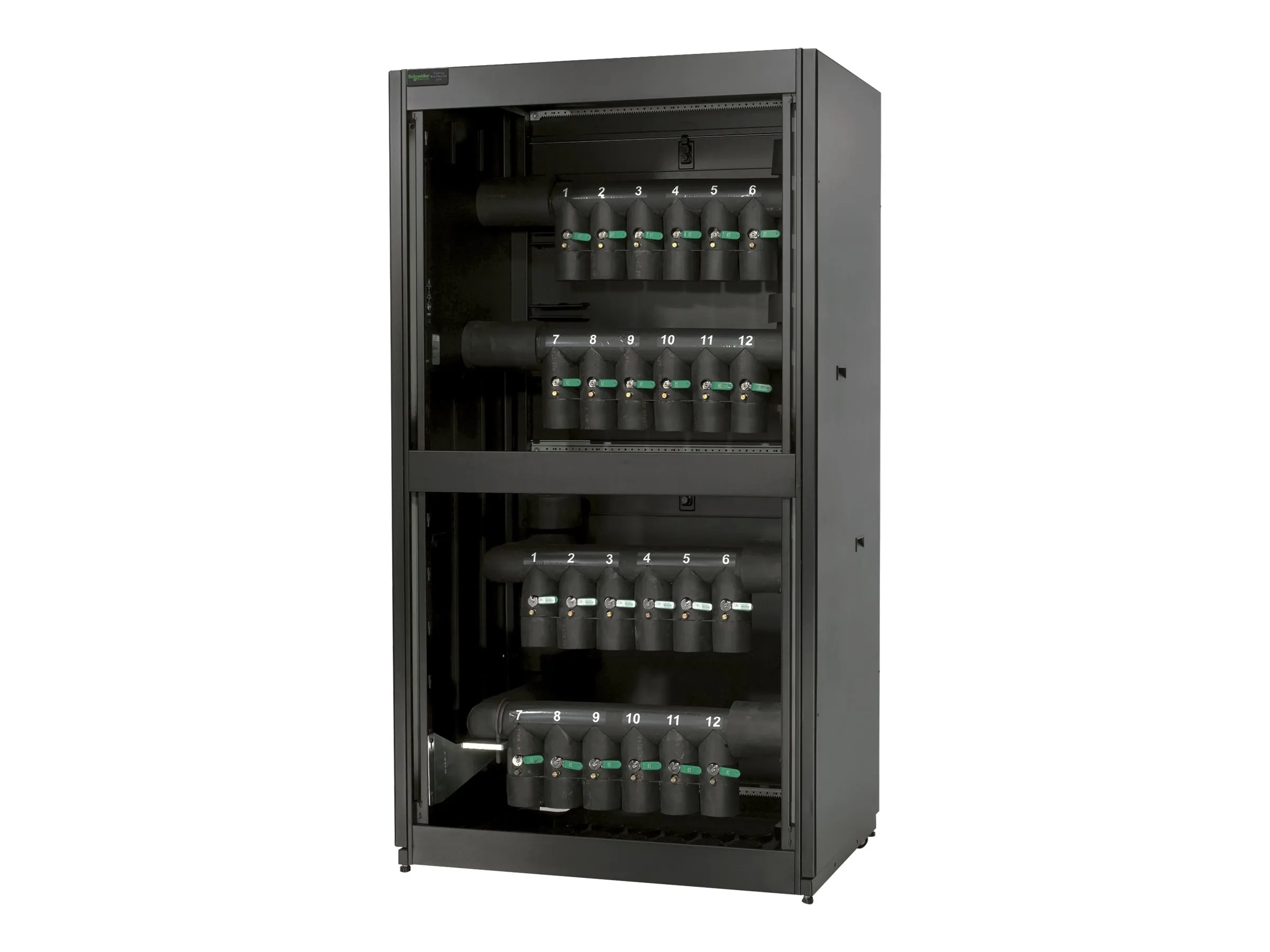 APC InRow Chilled Water Cooling 12 Circuit, Bottom/Top Mains, Bottom Distribution Piping