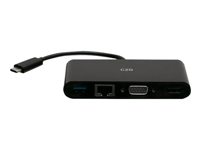 C2G USB C to HDMI, VGA, USB A, Ethernet Adapter