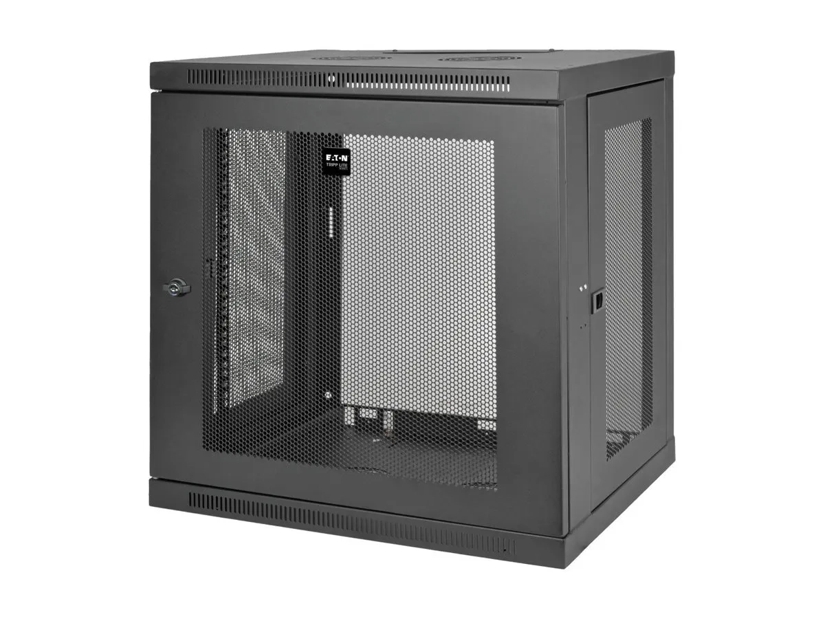 Eaton Tripp Lite Series 12U Wall Mount Rack Enclosure Server Cabinet w/ Door & Side Panels