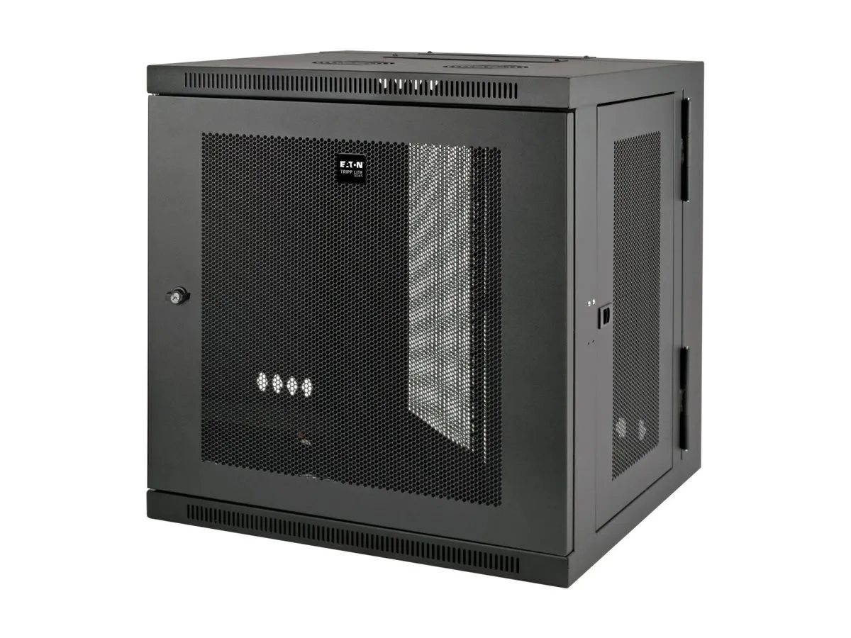 Eaton Tripp Lite Series 12U Wall Mount Rack Enclosure Server Cabinet Hinged Doors/Sides