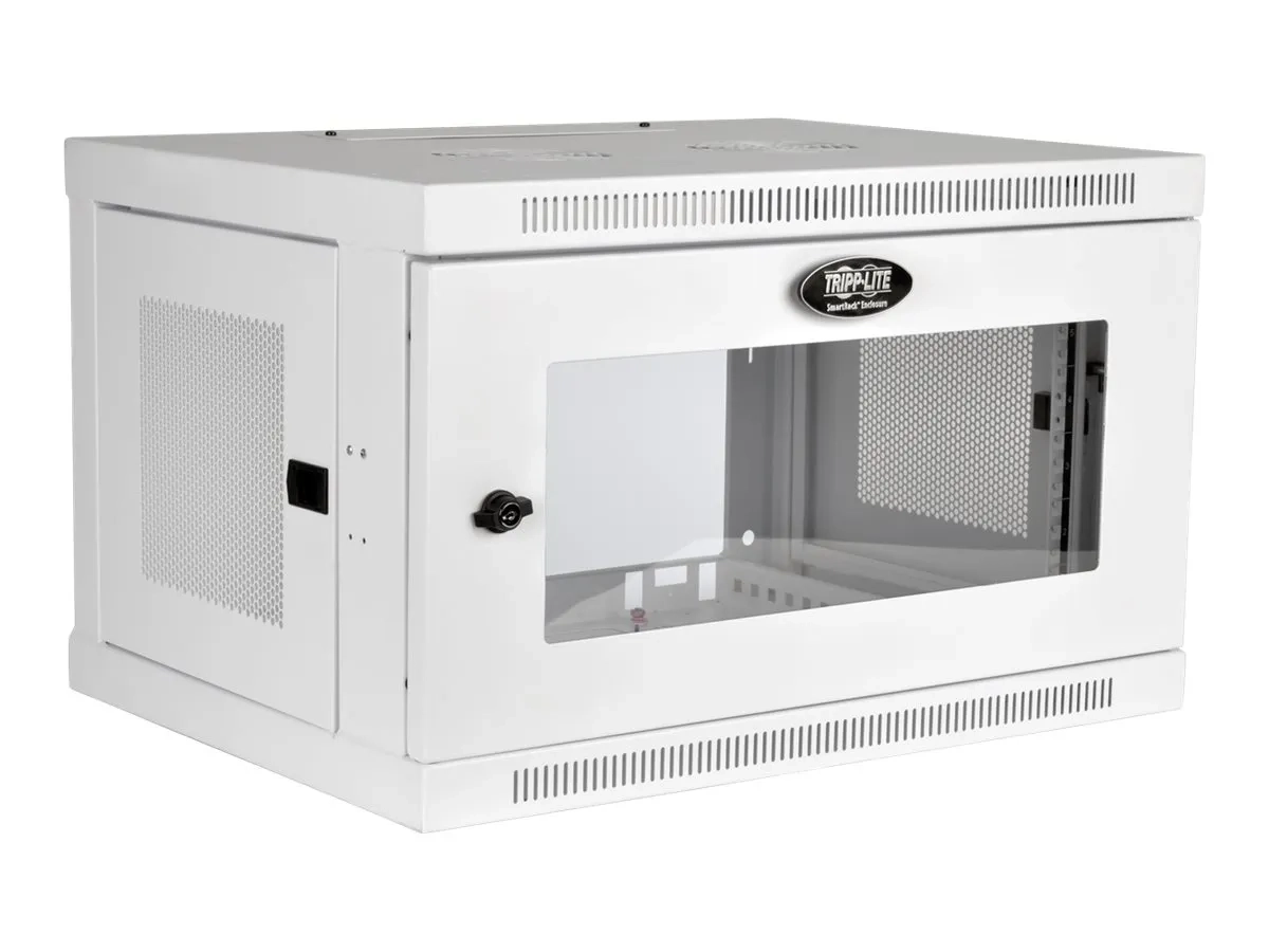 Eaton Tripp Lite Series 6U Wall Mount Rack Enclosure Server Cabinet White w/ Acrylic Glass Door