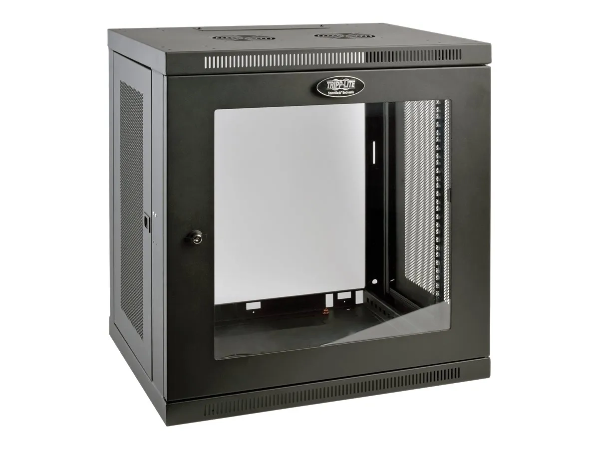 Eaton Tripp Lite Series 12U Wall Mount Rack Enclosure Server Cabinet w/ Glass Front Door