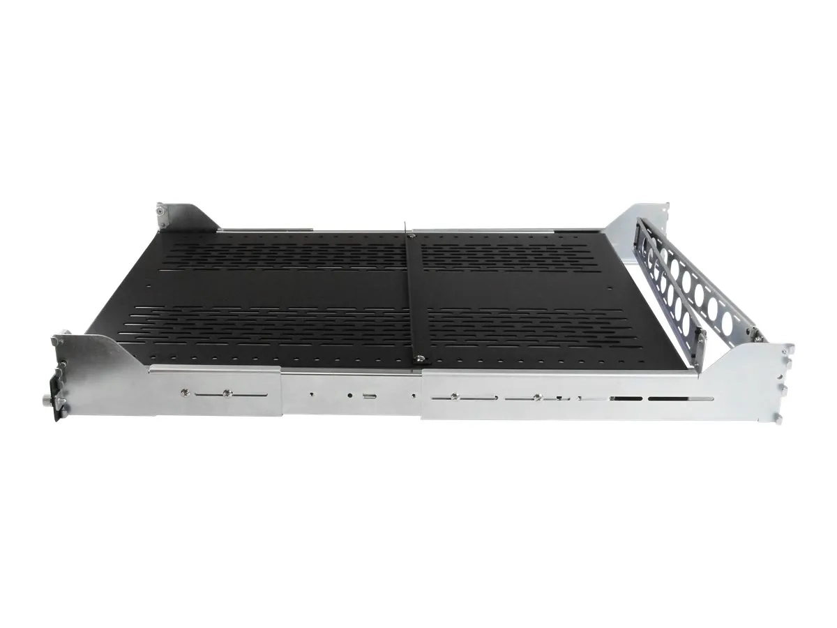 StarTech.com Étagère coulissante ventilée 2U pour rack de serveur avec bras de gestion de câbles