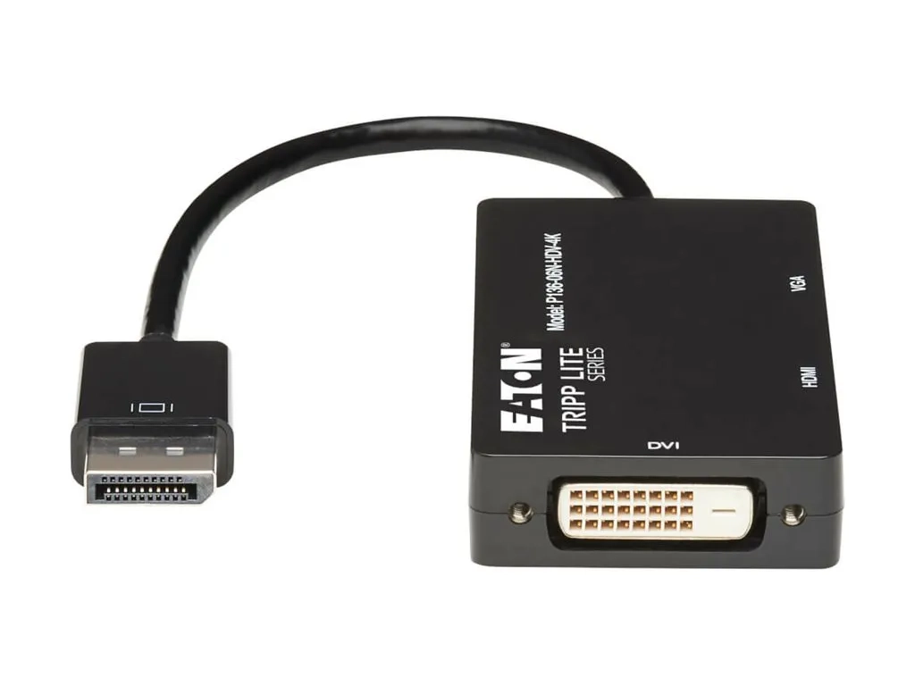 Eaton Tripp Lite Series DisplayPort to VGA / DVI / HDMI 4K x 2K @ 24/30Hz Adapter Converter
