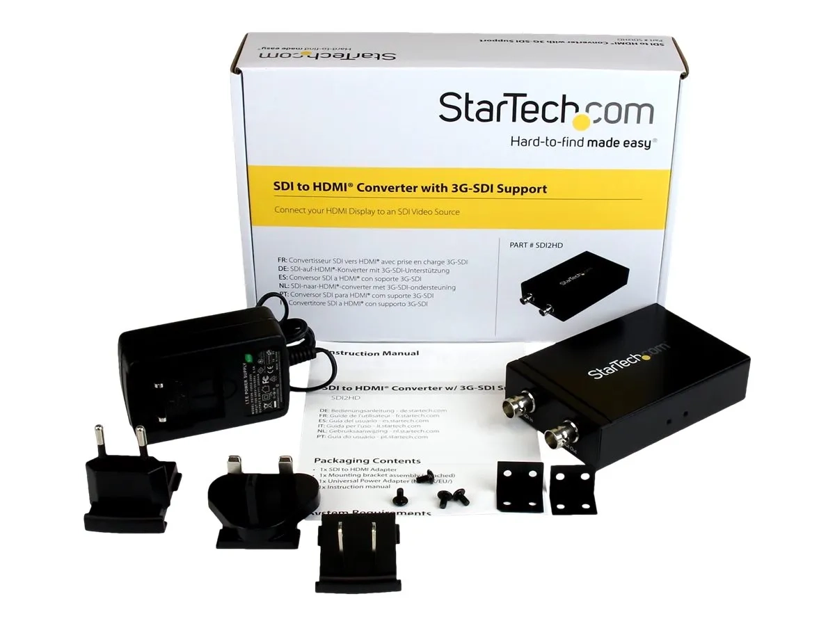 StarTech.com Convertisseur 3G SDI vers HDMI avec sortie SDI en boucle jusqu'à 230m