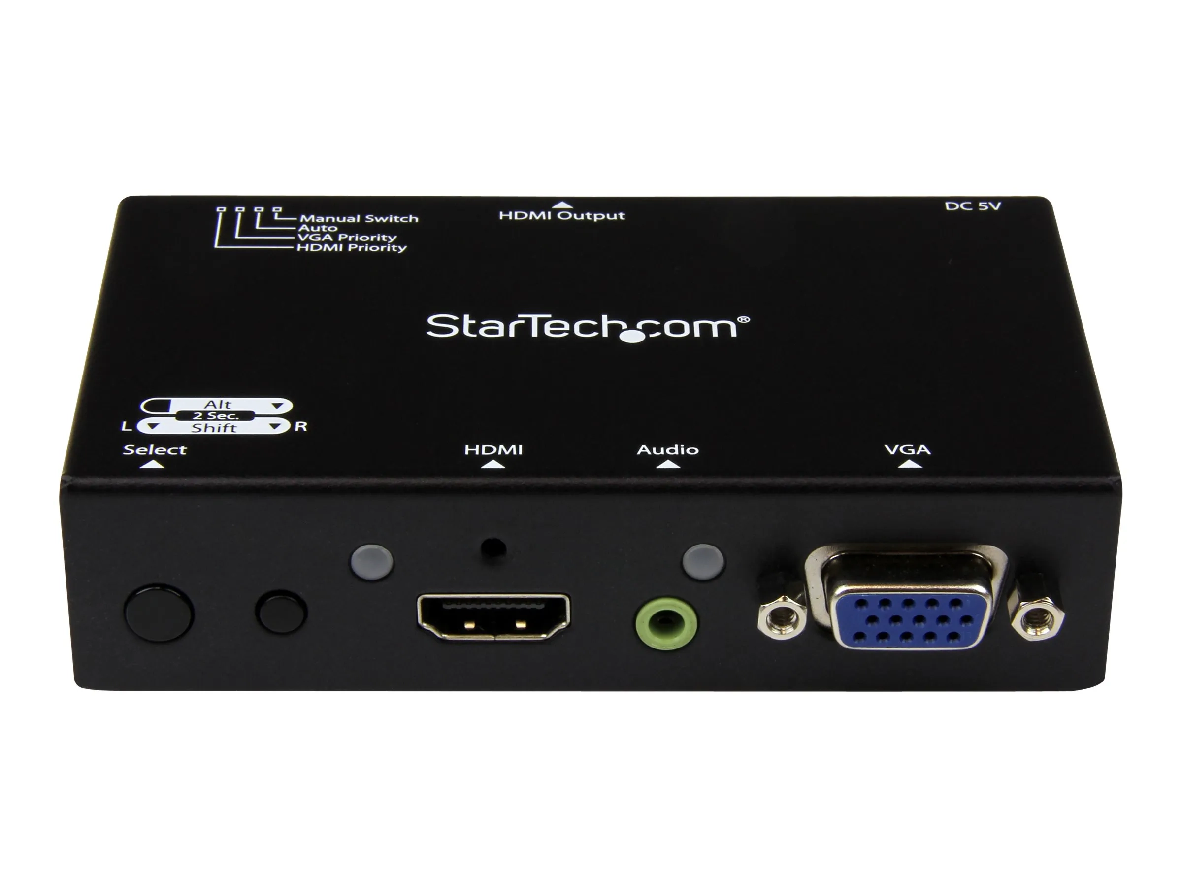 StarTech.com Switch 2x1 HDMI et VGA vers HDMI avec convertisseur VGA vers HDMI et commutation prioritaire