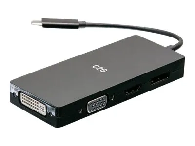 C2G USB C Multiport Adapter with HDMI, DisplayPort, DVI & VGA