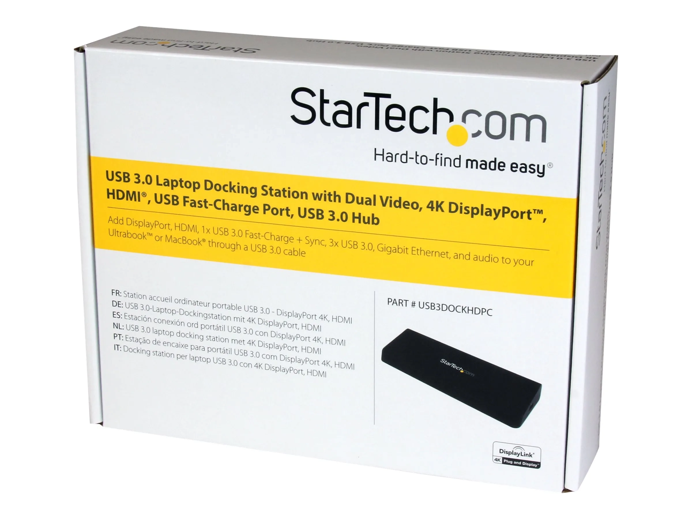 StarTech.com Station d'accueil USB 3.0 PC portable / Ultrabook