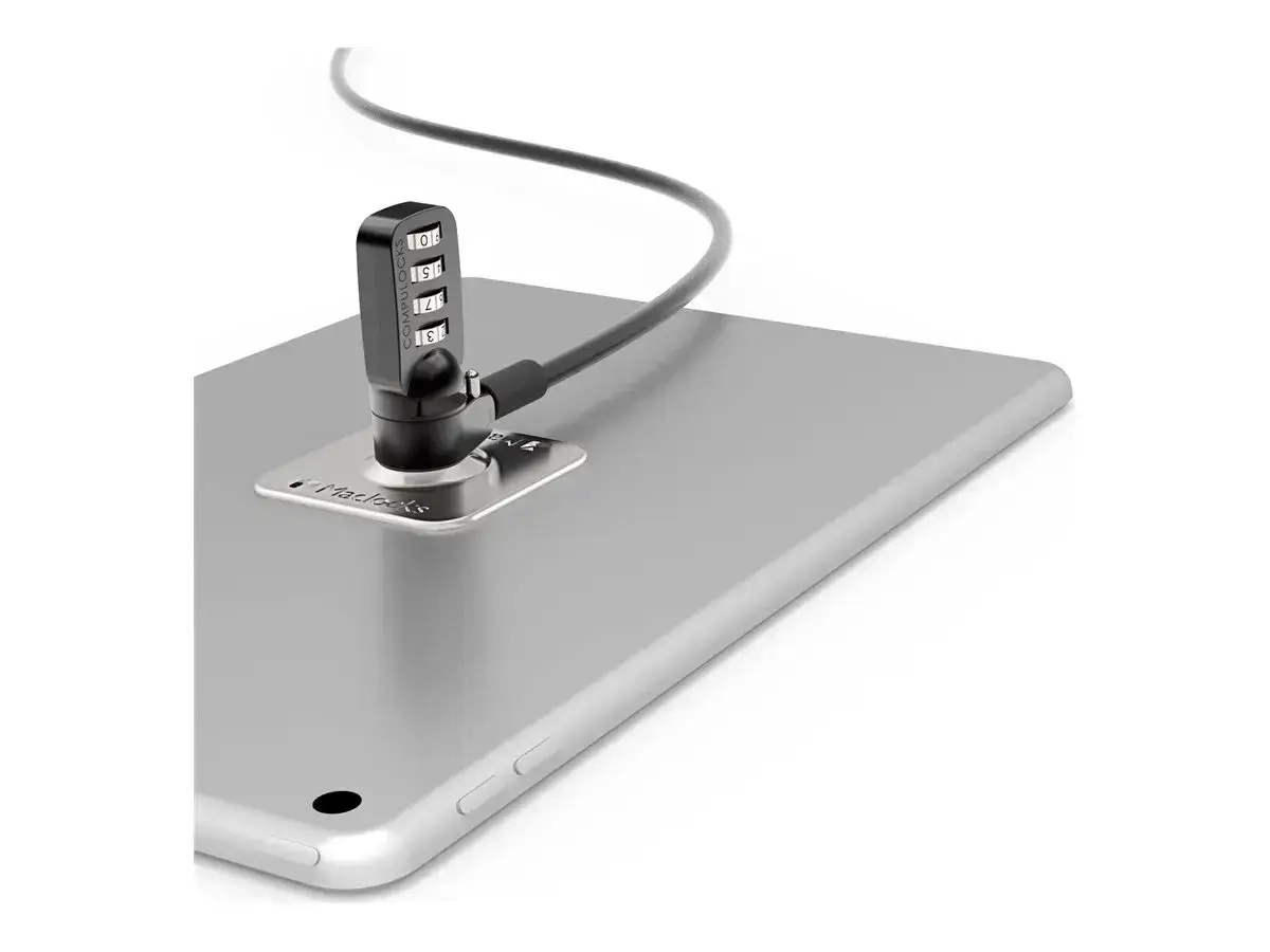 Compulocks Plaque de sécurité adhésive Universelle et câble antivol a Code pour tablette