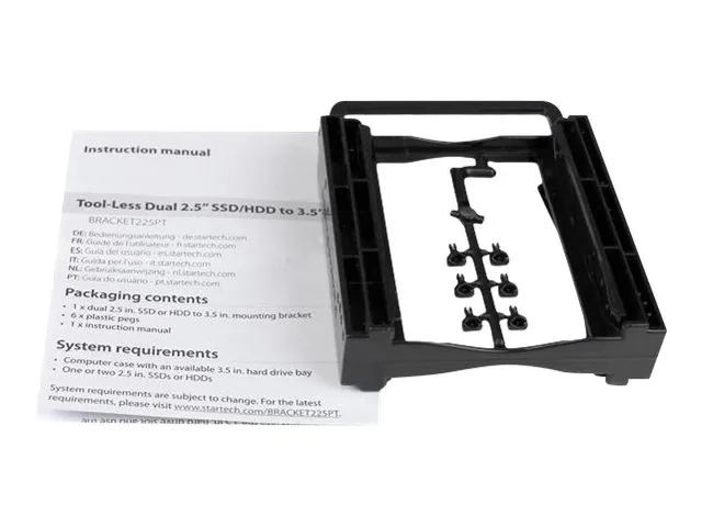 StarTech.com Support de montage sans outil pour 2 disques durs de 2,5" dans baie de 3,5"