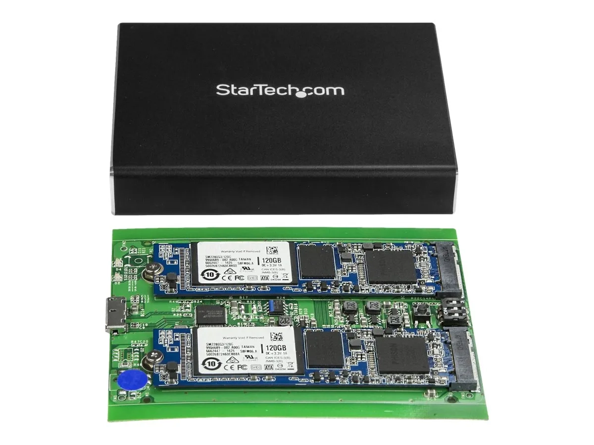 StarTech.com Boîtier USB 3.1 (10 Gb/s) dual slot pour SSD M.2 SATA avec RAID