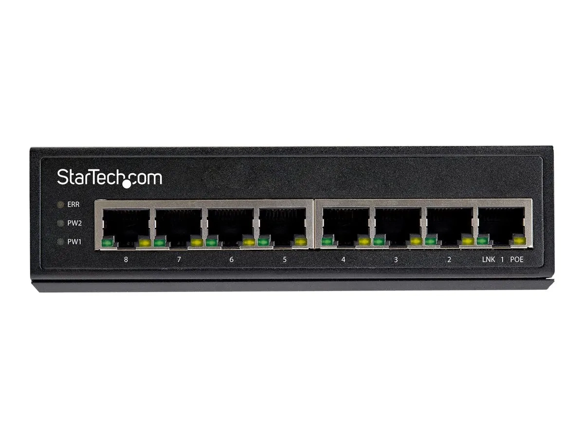 StarTech.com Switch Industriel PoE Gigabit 8 Ports IP