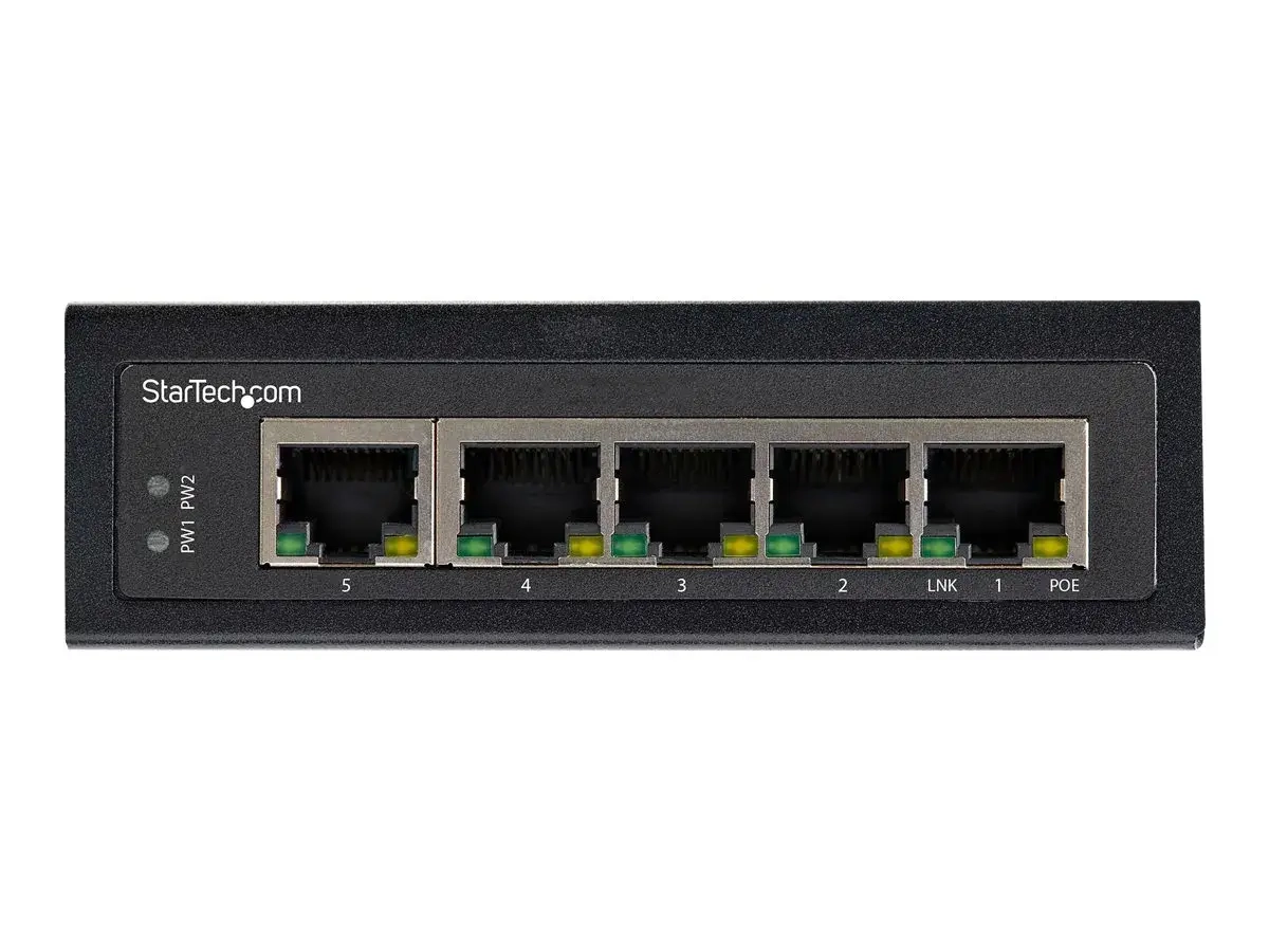 StarTech.com Switch Industriel PoE Gigabit 5 Ports IP