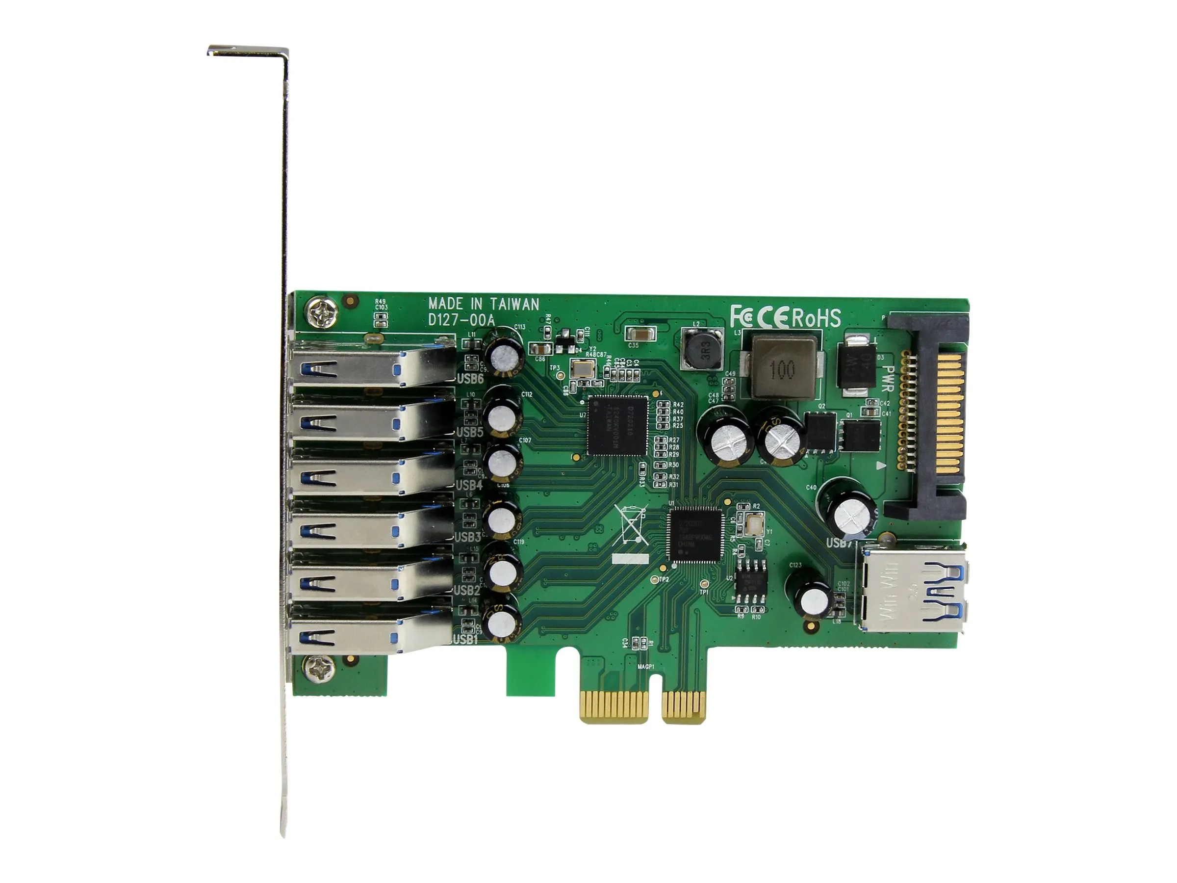 StarTech.com Carte contrôleur PCI Express à 7 ports USB 3.0