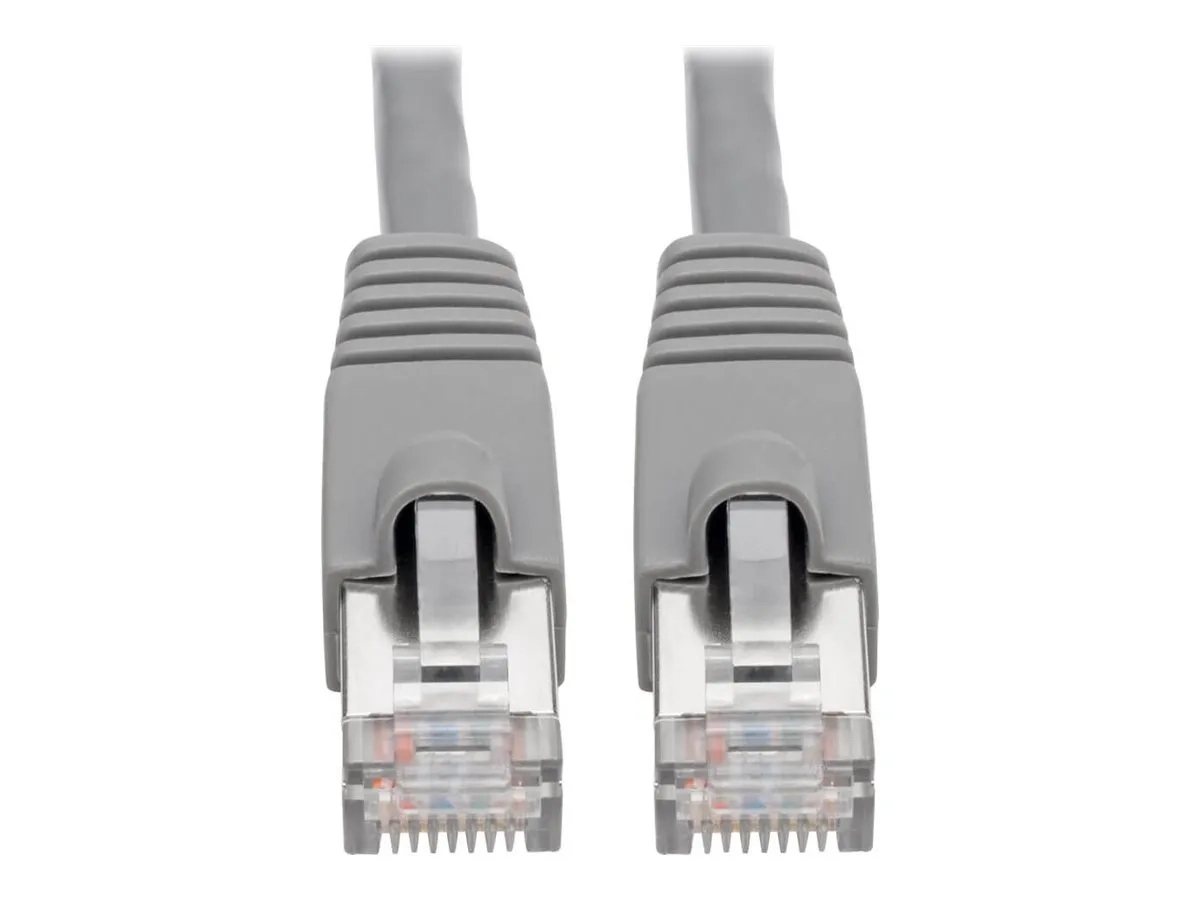 Eaton Tripp Lite Series Cat6a 10G Snagless Shielded STP Ethernet Cable (RJ45 M/M), PoE, Gray, 7 ft. (2.13 m)
