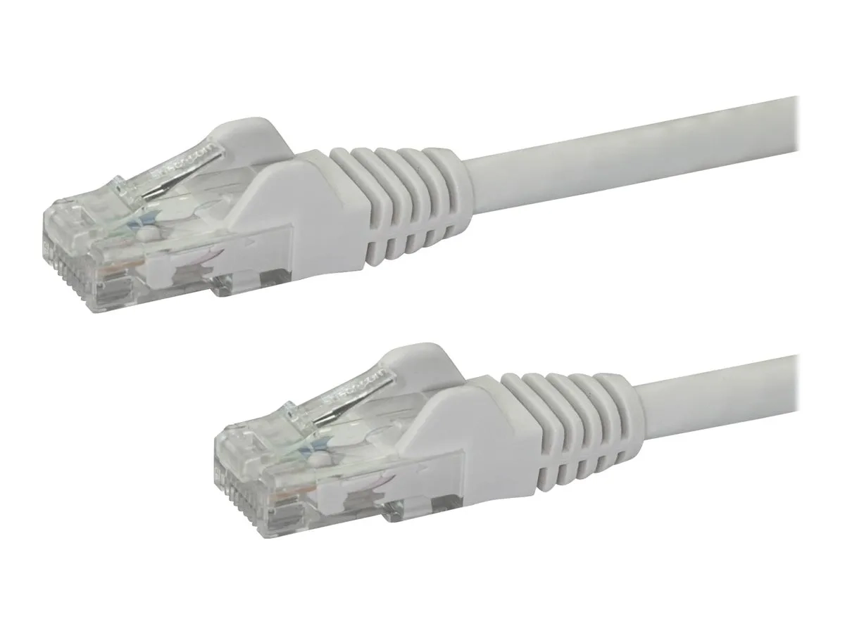 StarTech.com 10m CAT6 Ethernet Cable, 10 Gigabit Snagless RJ45 650MHz 100W PoE Patch Cord, CAT 6 10GbE UTP Network Cable w/Strain Relief, White, Wiring is UL Certified/TIA
