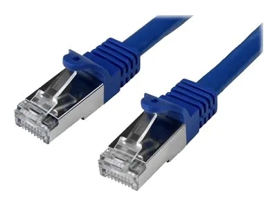 StarTech.com 1m CAT6 Ethernet Cable, 10 Gigabit Shielded Snagless RJ45 100W PoE Patch Cord, CAT 6 10GbE SFTP Network Cable w/Strain Relief, Blue, Wiring is UL Certified/TIA