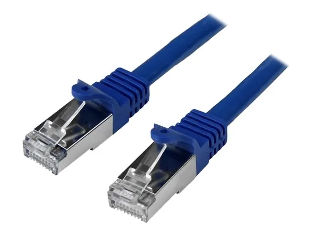 StarTech.com 5m CAT6 Ethernet Cable, 10 Gigabit Shielded Snagless RJ45 100W PoE Patch Cord, CAT 6 10GbE SFTP Network Cable w/Strain Relief, Blue, Wiring is UL Certified/TIA