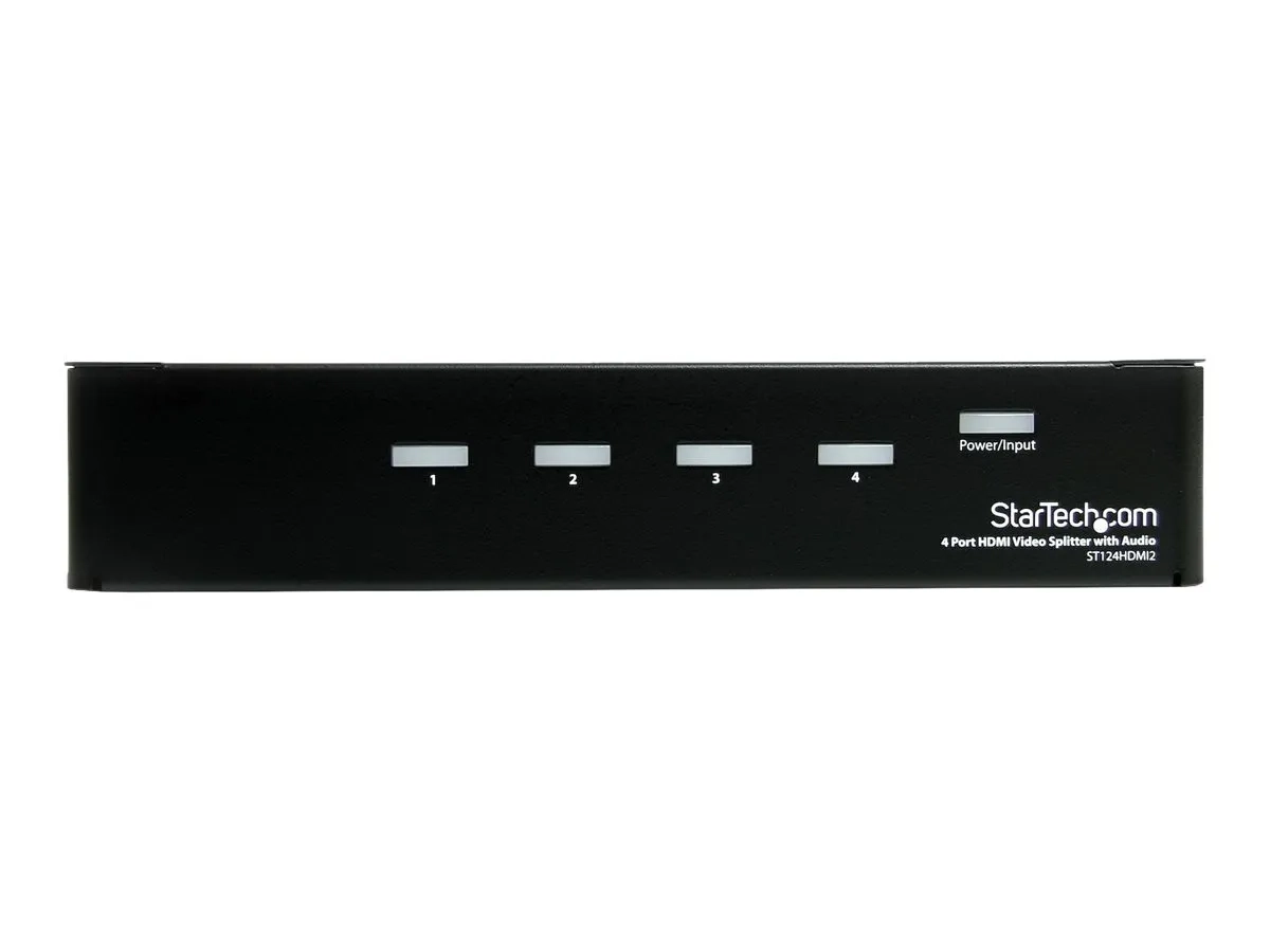 StarTech.com Répartiteur vidéo et amplificateur de signal HDMI haute vitesse à 4 ports avec audio
