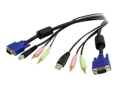 StarTech.com Câble pour switch KVM VGA avec USB, audio stéréo et microphone 3,5 mm