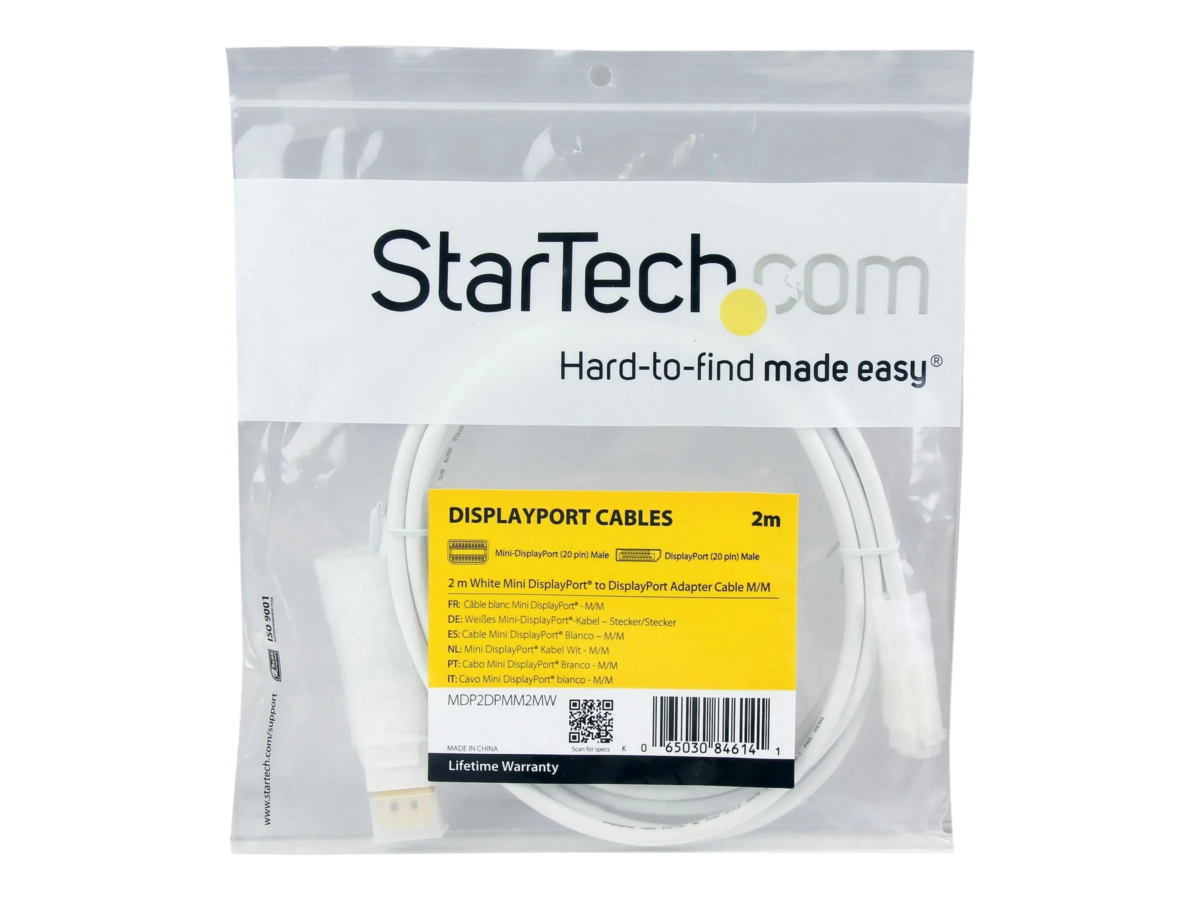 StarTech.com Câble adaptateur Mini DisplayPort vers DisplayPort 1.2 2m