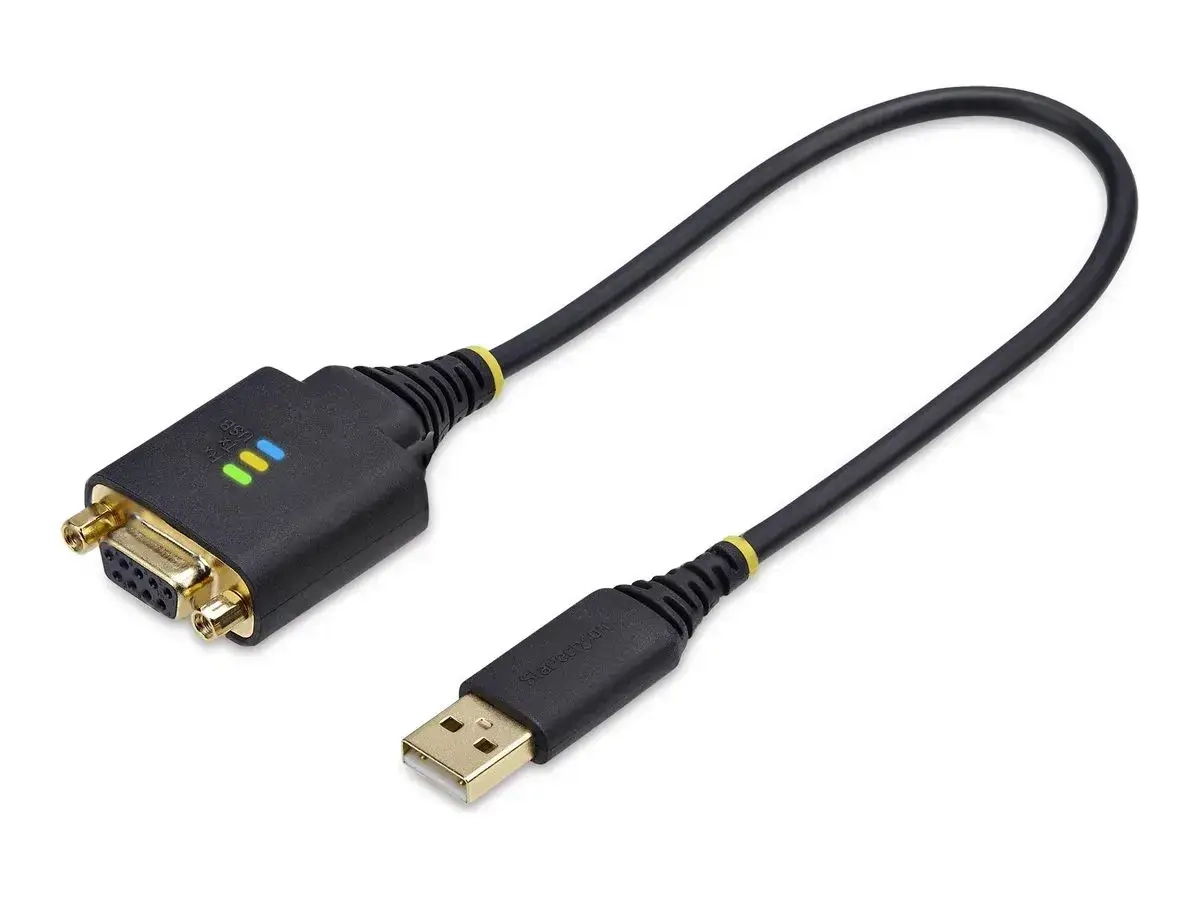 StarTech.com 1ft/30cm USB to Null Modem Serial Adapter Cable, FTDI, RS232
