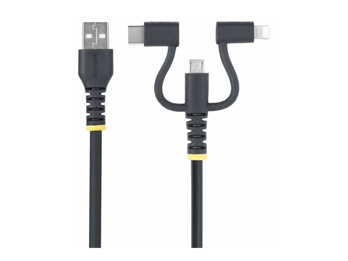 StarTech.com 3.3ft USB Multi Charging Cable, Lightning/Micro