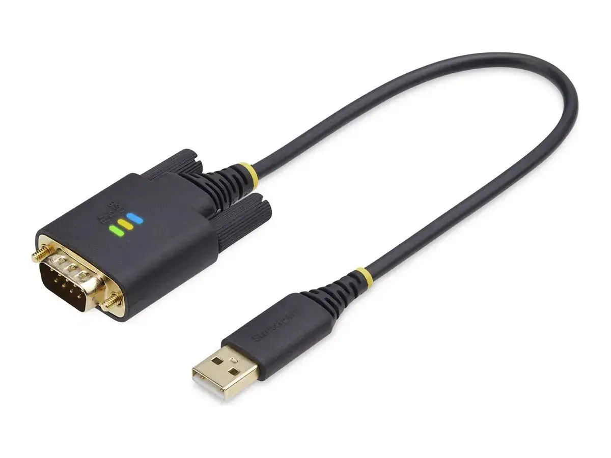 StarTech.com 1ft (30cm) USB to Serial Adapter Cable, COM Retention, RS232