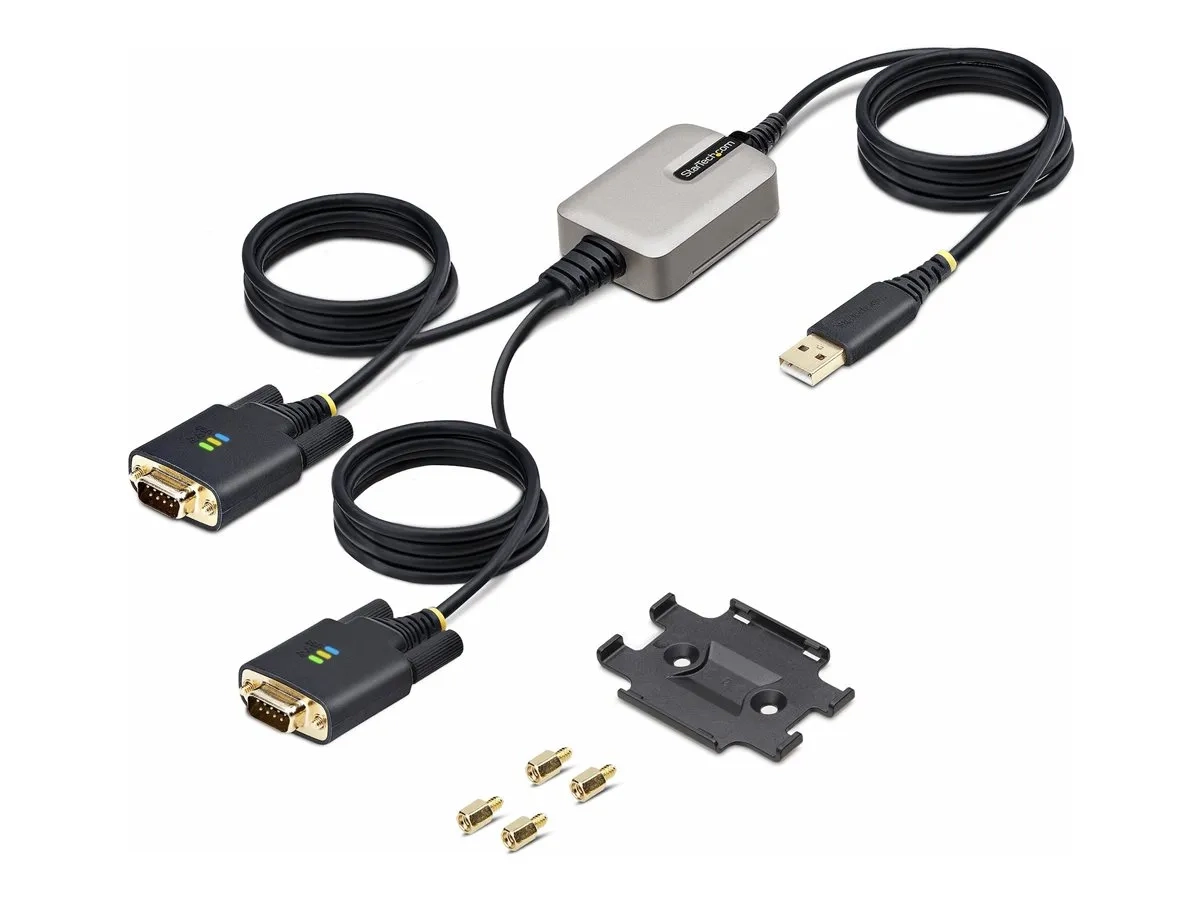 StarTech.com Adaptateur USB vers Série de 2 Ports de 4 m, FTDI/DB9 RS232