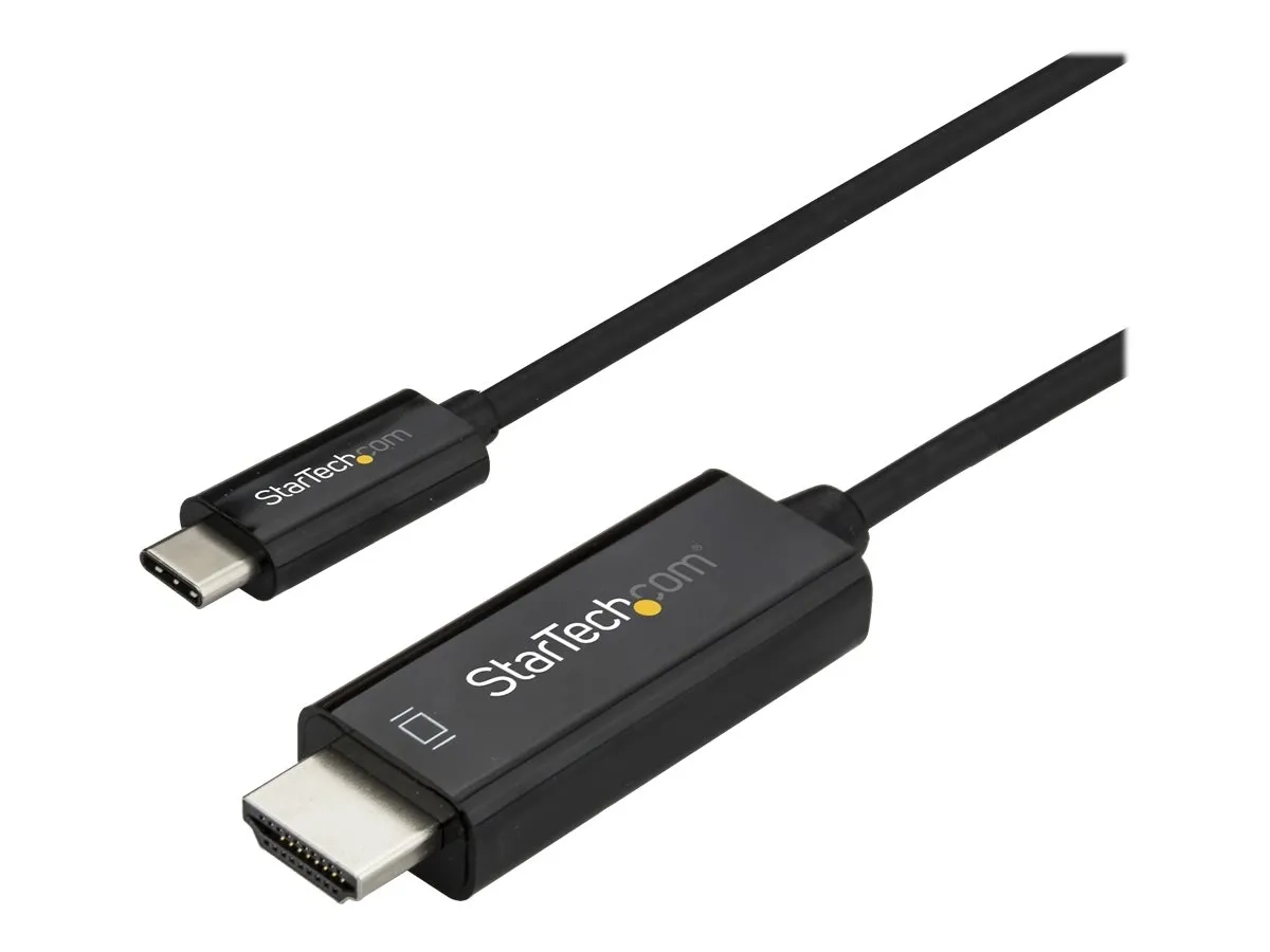 StarTech.com 10ft (3m) USB C to HDMI Cable, 4K 60Hz USB Type C to HDMI 2.0 Video Adapter Cable, Thunderbolt 3 Compatible, Laptop to HDMI Monitor/Display, DP 1.2 Alt Mode HBR2 Cable, Black