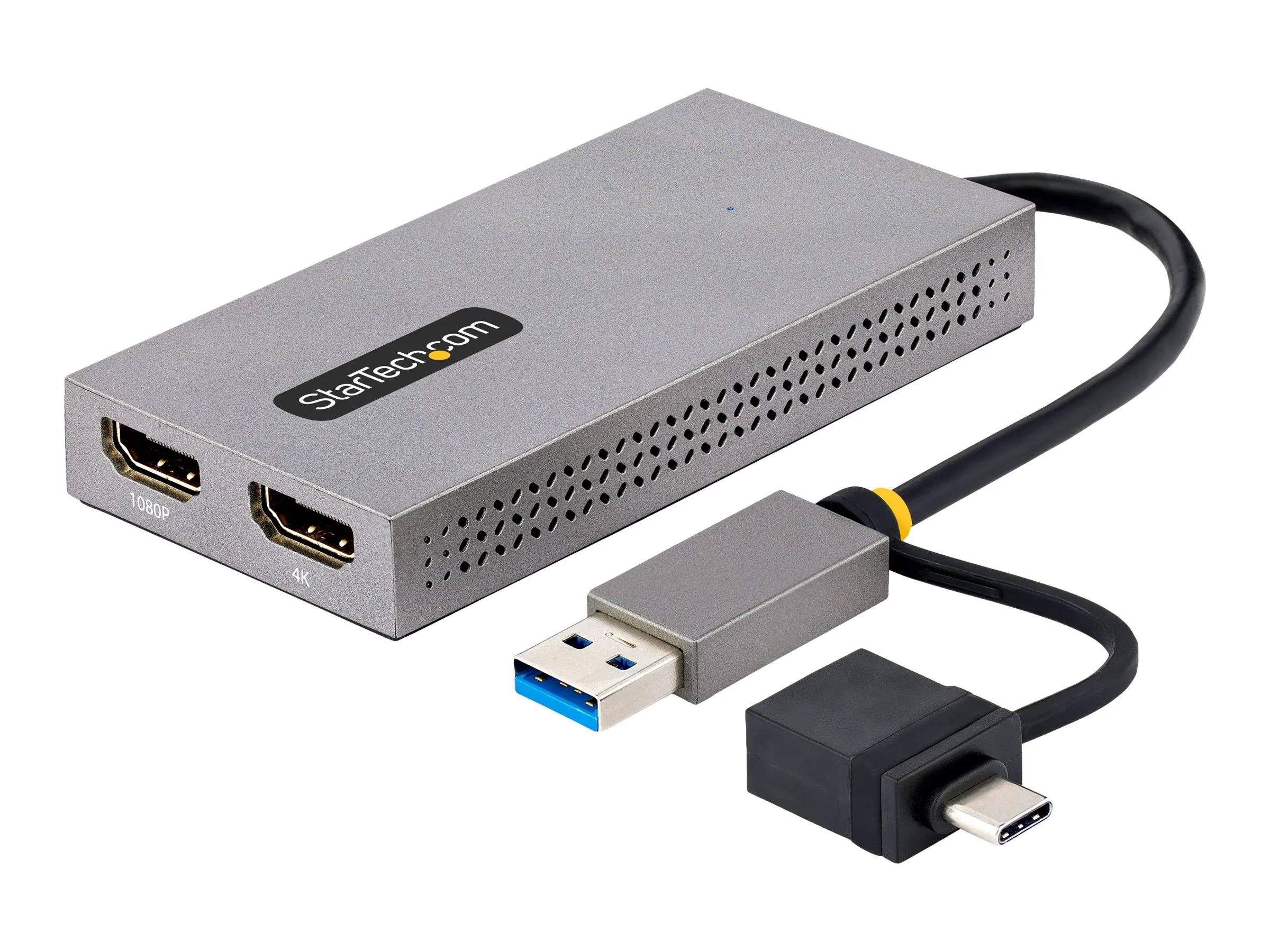 StarTech.com Adaptateur USB vers Double HDMI, USB A/C, 1x4K30Hz/1x1080p