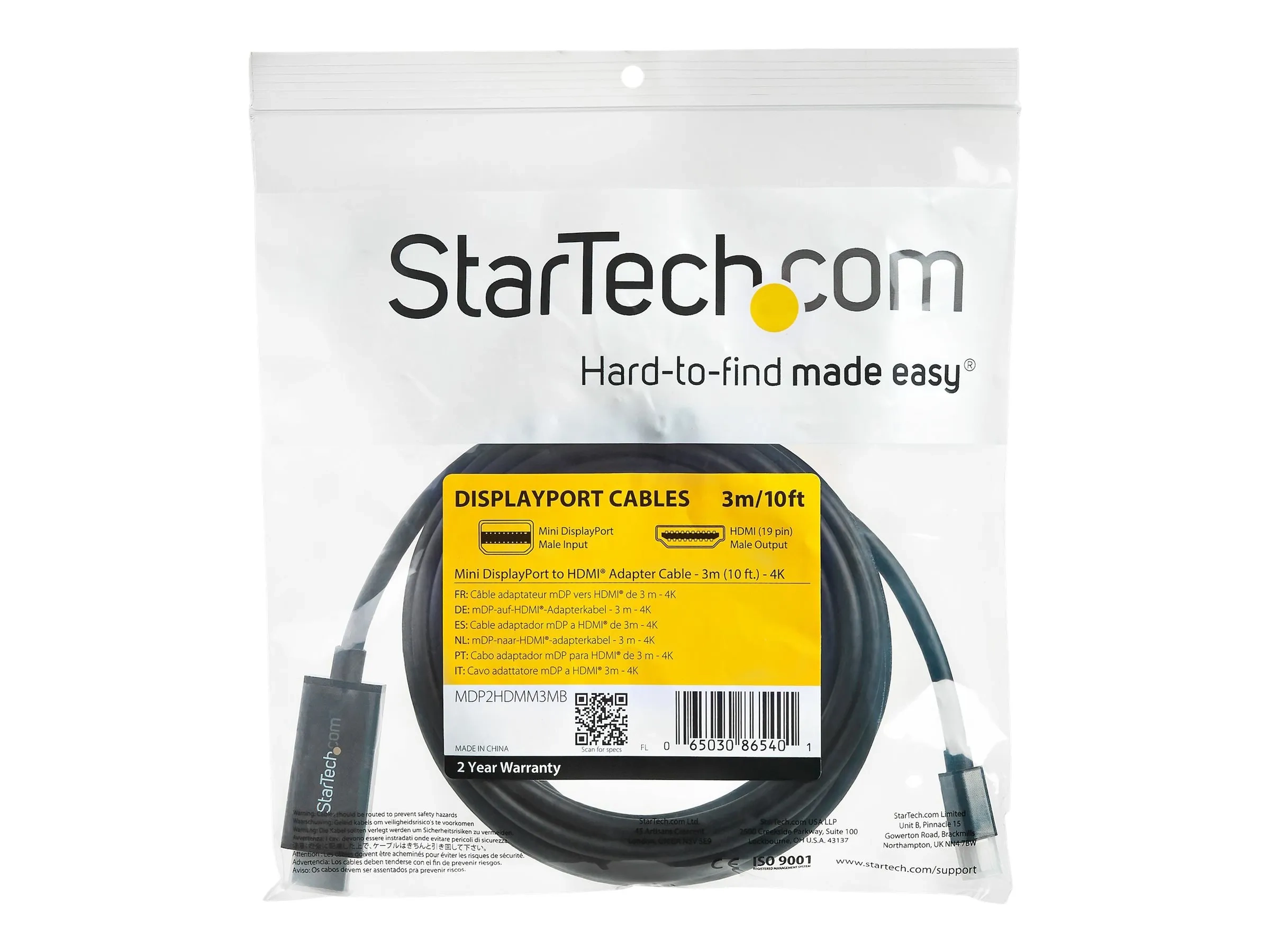 StarTech.com Câble adaptateur Mini DisplayPort vers HDMI de 3 m