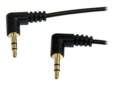 StarTech.com Câble audio stéréo Slim 3,5 mm à angle droit de 30 cm