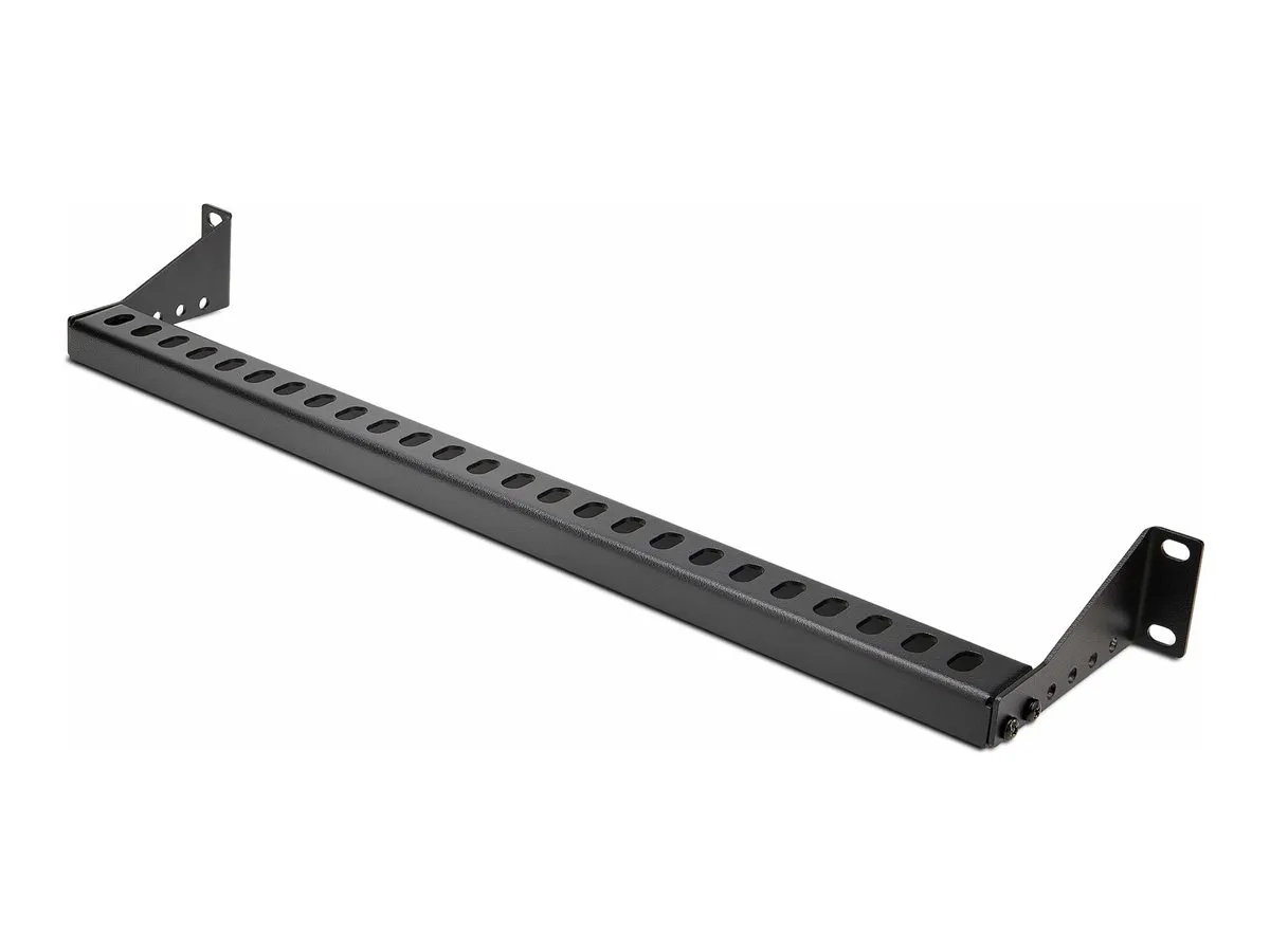 StarTech.com 1U Rack Mountable Cable Lacing Bar w/Adjustable Depth, Cable Support Guide For Organized 19" Racks/Cabinets, Horizontal Cable Guide For Patch Panels/Switches/PDUs