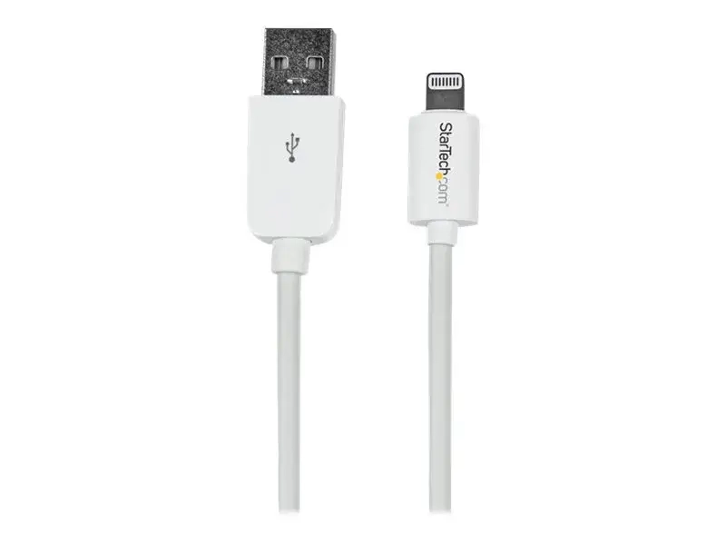 StarTech.com Câble Apple® Lightning vers USB pour iPhone, iPod, iPad 3 m Blanc