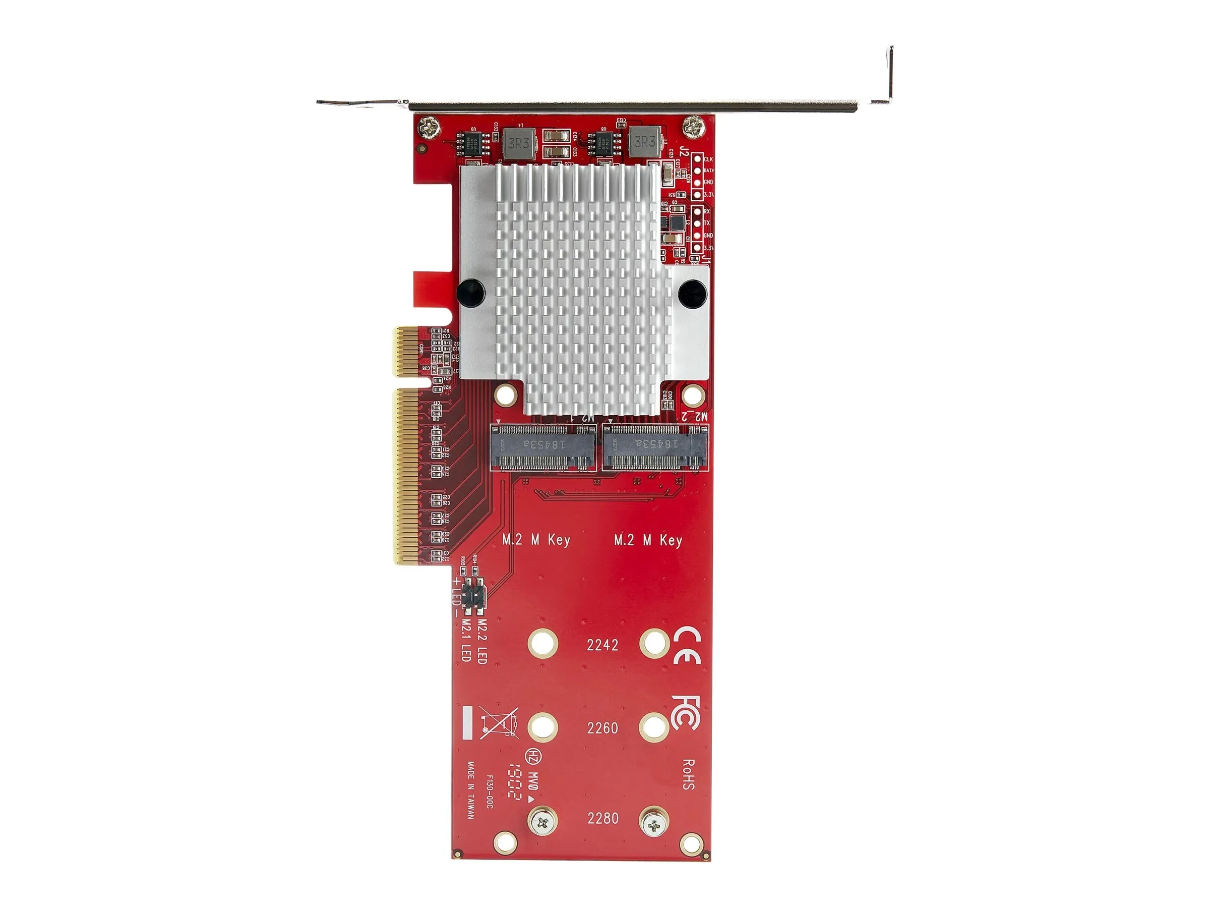 StarTech.com Dual M.2 PCIe SSD Adapter Card, x8 / x16 Dual NVMe or AHCI M.2 SSD to PCI Express 3.0, M.2 NGFF PCIe (M