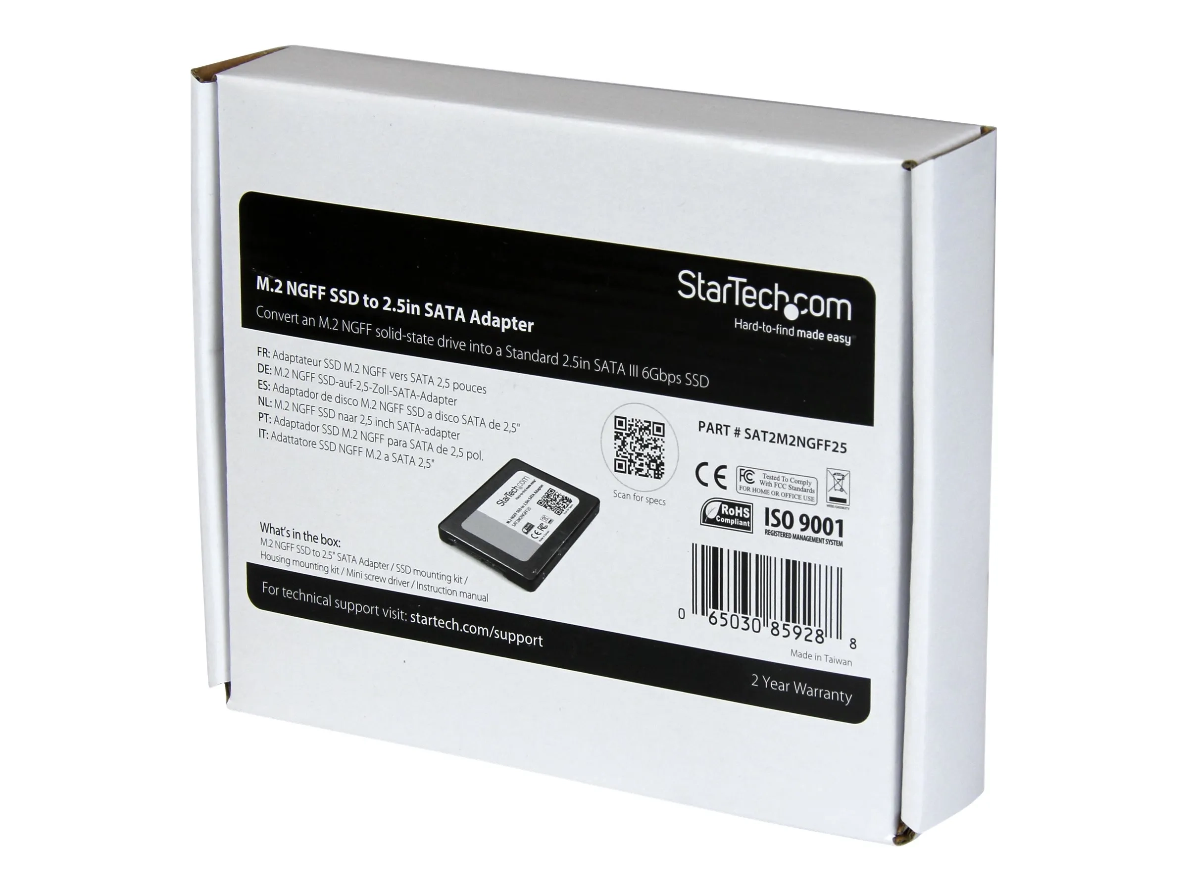 StarTech.com Adaptateur SSD M.2 vers SATA III de 2,5 pouces