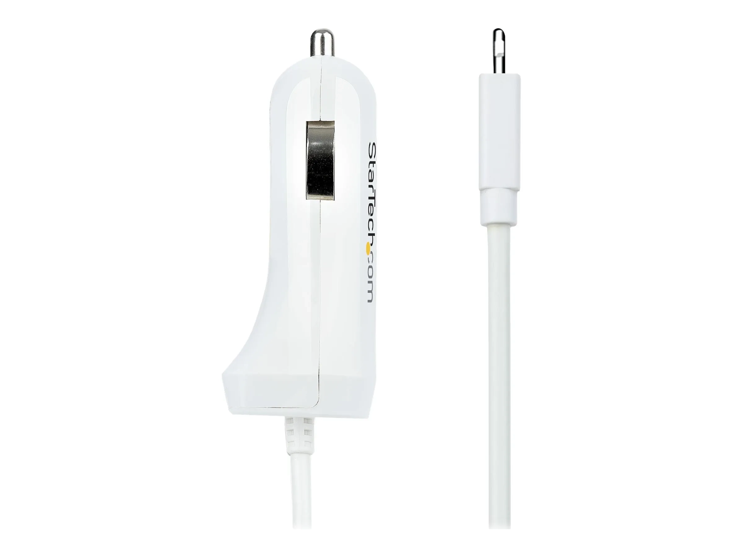 StarTech.com Chargeur Voiture Lightning avec Câble Spiralé de 1m