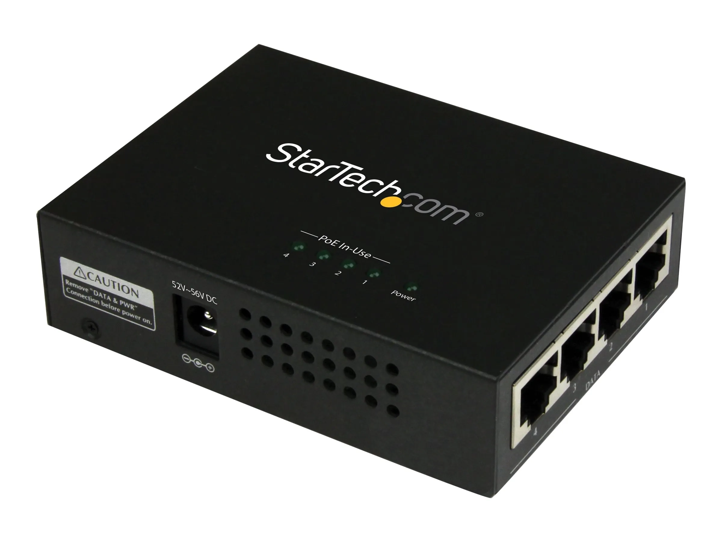 StarTech.com Injecteur PoE+ à 4 ports Gigabit