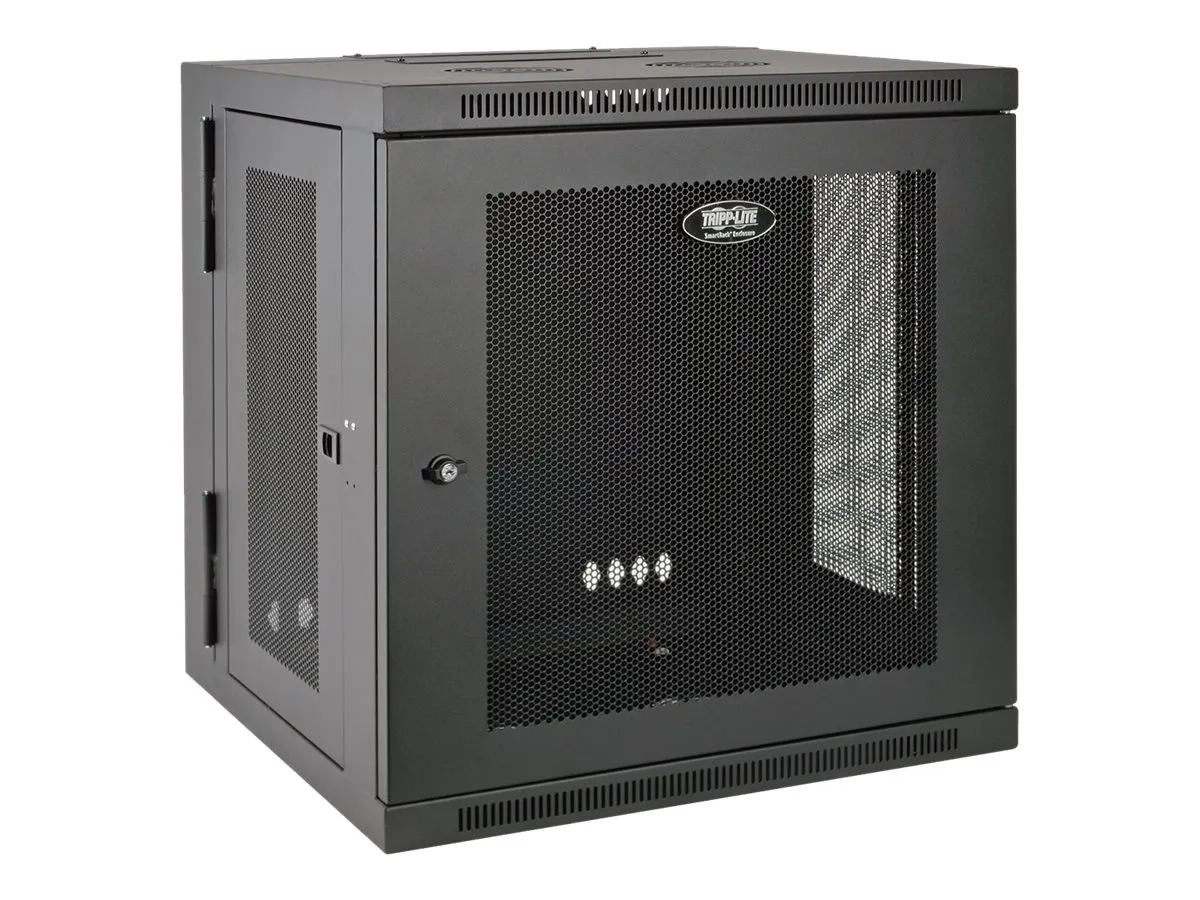 Eaton Tripp Lite Series 12U Wall Mount Rack Enclosure Server Cabinet Swinging Hinged Door Deep