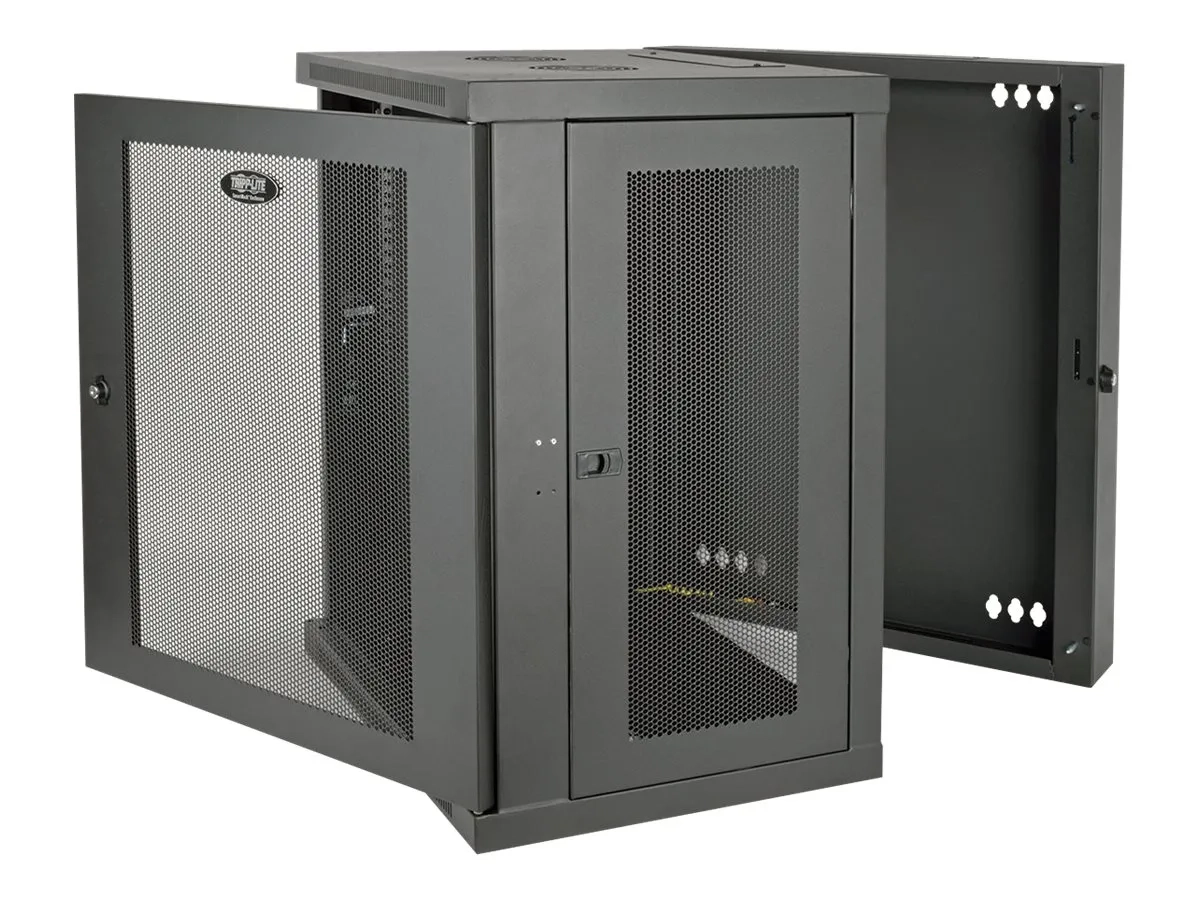 Eaton Tripp Lite Series 15U Wall Mount Rack Enclosure Server Cabinet Hinged Wallmount