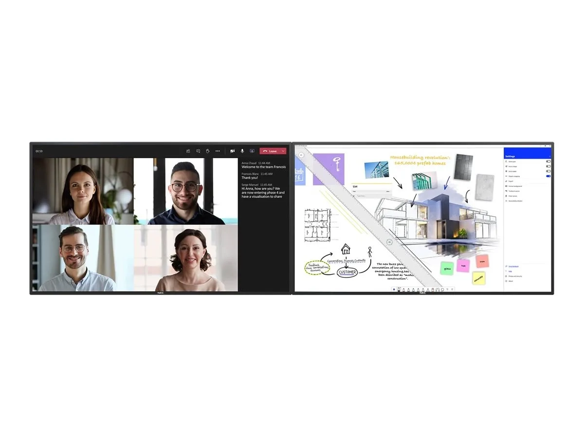 NEC 75" Dual Collaboration Room System