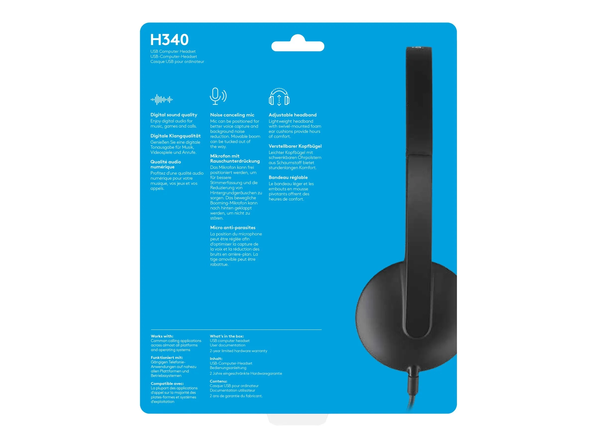 Casque USB Logitech H340